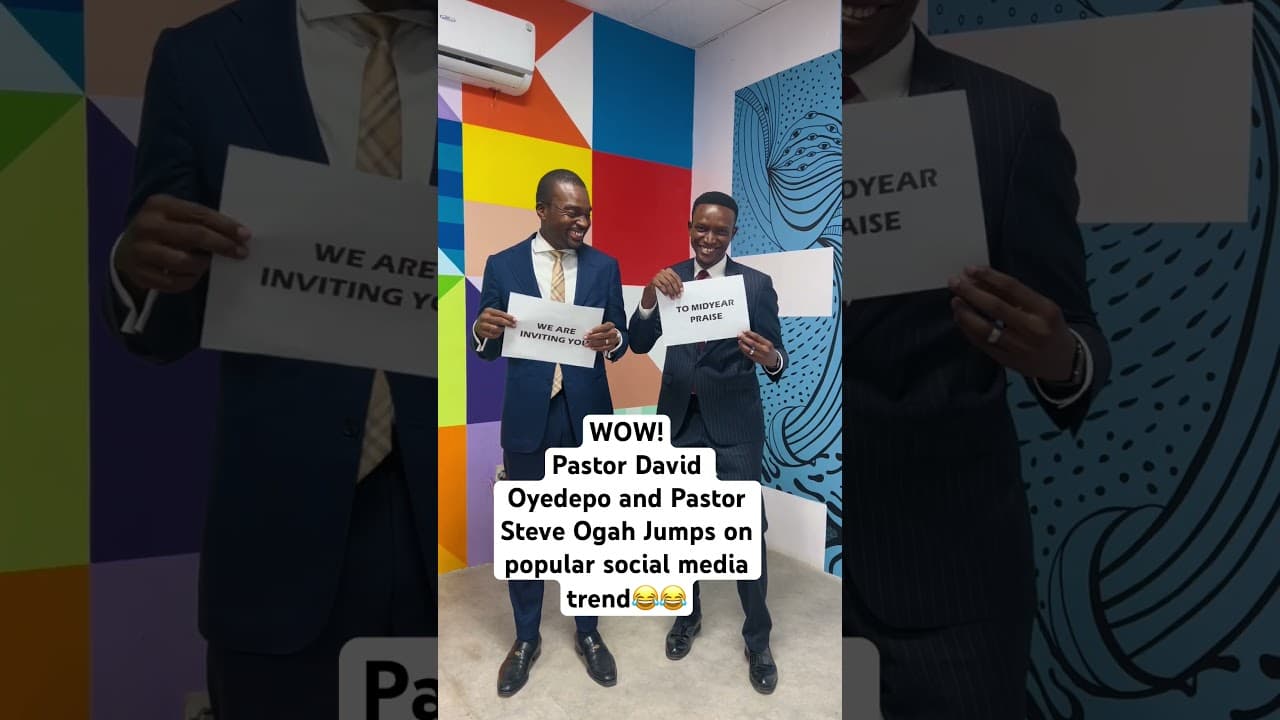 WOW! PASTOR DAVID OYEDEPO AND PASTOR STEVE OGAH JUMPS ON POPULAR FUNNY SOCIAL MEDIA TRENDπ #MIDYEAR